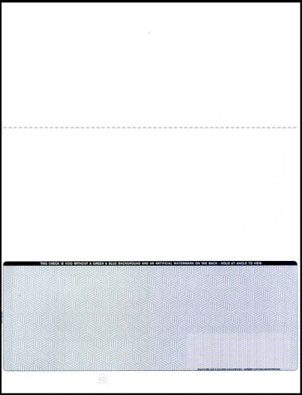 BT-605GB Bottom Check – Green to Blue (3 perforation w/ white background stub)
