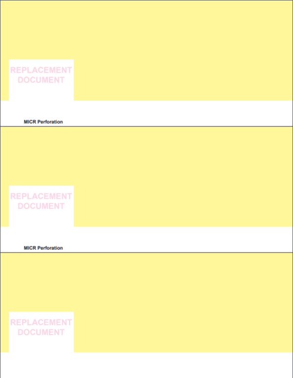 BT- IRD Substitute Check Stock <strong>(500 Sheets in a pack)</strong>