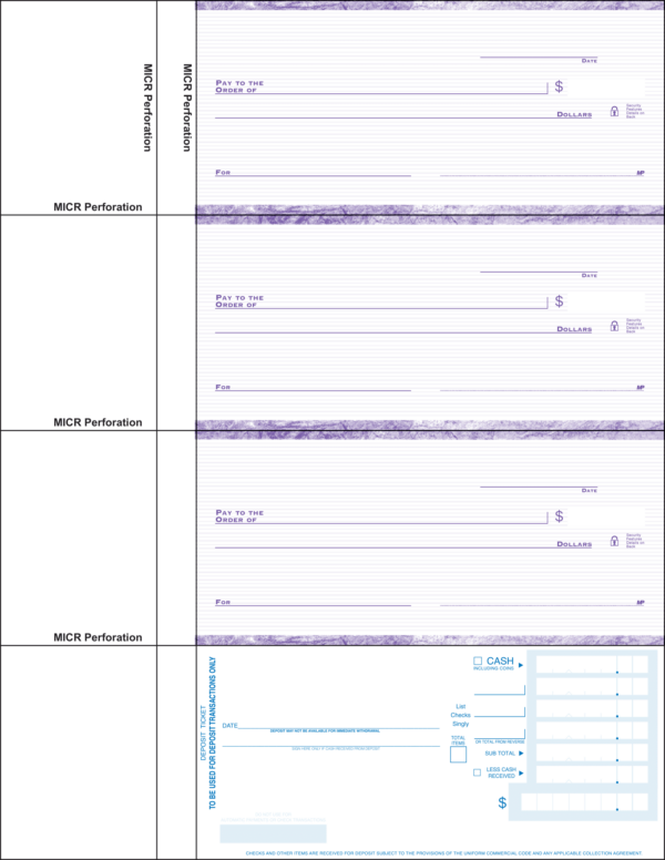BT3111 – Purple Personal Check 3&1 – Royal